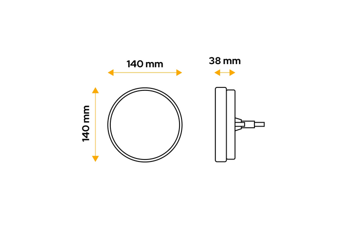 TT TECHNOLOGY TT.12520L+TT.12520P Luci posteriori a LED 4 funzioni sinistra+destra