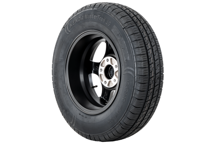 Ruota per rimorchio rinforzata KENDA PNEUMATICI 185/80 R14C 104/102N CERCHIO IN ALLUMINIO STARCO nero 5,5Jx14"H2 5x112 ET:30