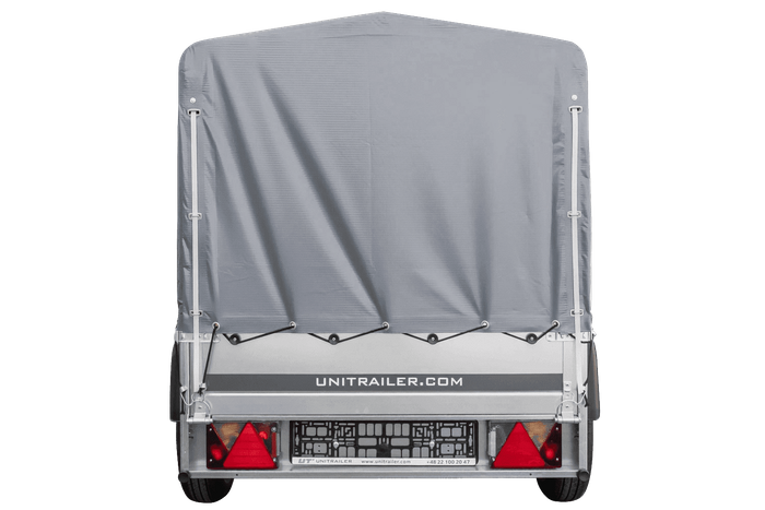 Rimorchio per auto 200x106 UNITRAILER GARDEN 200 KIPP con telaio H-800 e telone grigio