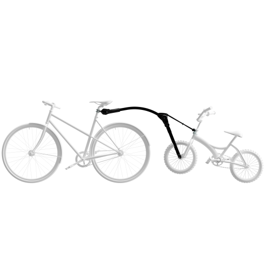 Trail Angel - Gancio di traino per bici per bambini - Nero
