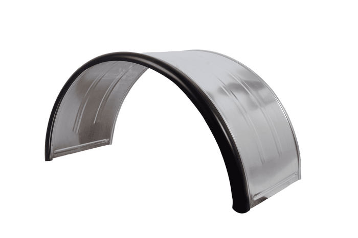 Parafango doppio per rimorchio 16-17,5" DOMAR DK7135 passaruota 1000/450mm in metallo con bordo in gomma
