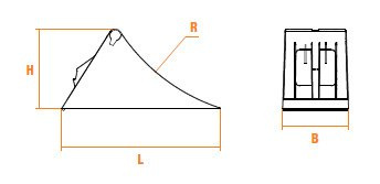 Calzatoia gialla LOKHEN h: 147 mm / con maniglia