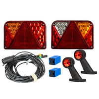 Set luci: luci posteriori a LED DOBPLAST DPT35 + luci di posizione laterali a LED FRISTOM FT-009 + cablaggio MANTES 7m 7-PIN
