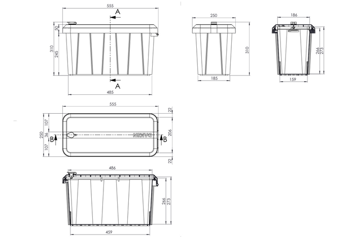DAKEN 82211 BLACKIT LITE cassetta degli attrezzi 555x250x310mm 24l