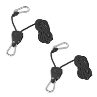 Set di due verricelli a fune metallica ProPlus 320054, paranco a fune con cricchetto, 2,5 m, 68 kg