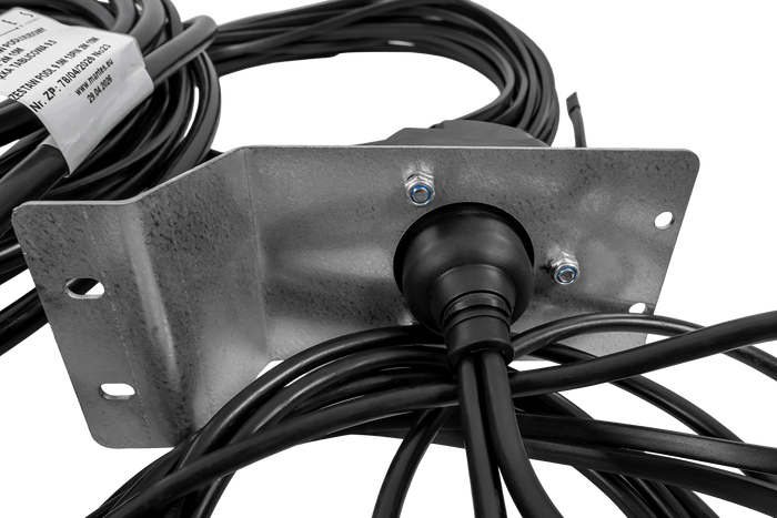 Impianto elettrico MANTES, cablaggio per rimorchio barca 11,67 m, spina a 13 pin, 2 baionette a 5 pin