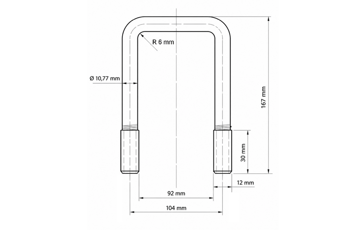 Morsetto quadro DROMET tipo C, M12 92×167mm