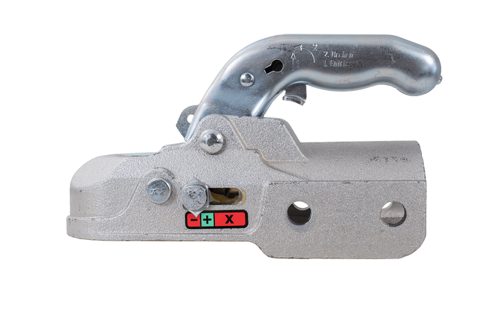 Gancio a sfera KNOTT K35-C per rimorchio da 3500 kg con timone tubolare da 60 mm, in ghisa