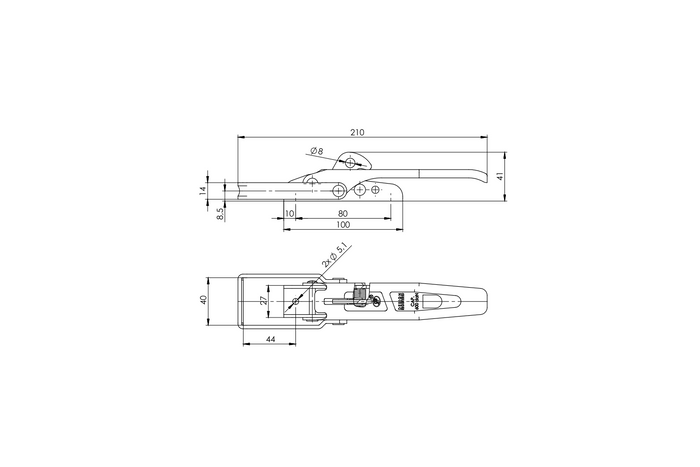 Gancio laterale per rimorchio STEELPRESS ZB-01A