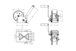 Verricello manuale con cinghia e custodia gialla per rimorchi carrelli portabarca 450 kg Knott