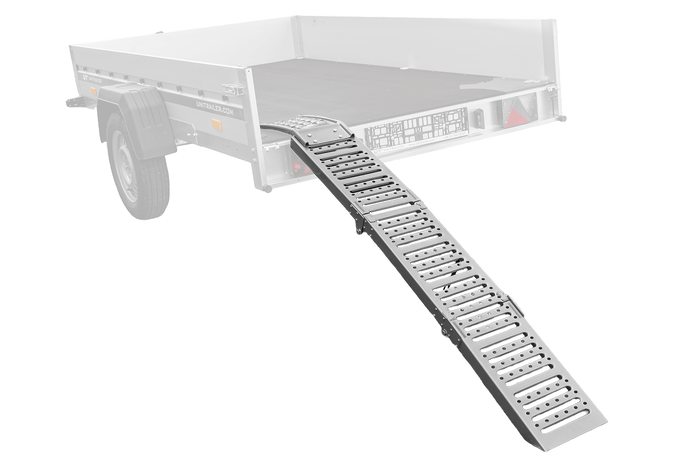 UNITRAILER ALR005 rampa pieghevole in acciaio per rimorchio, 200 cm, 250 kg