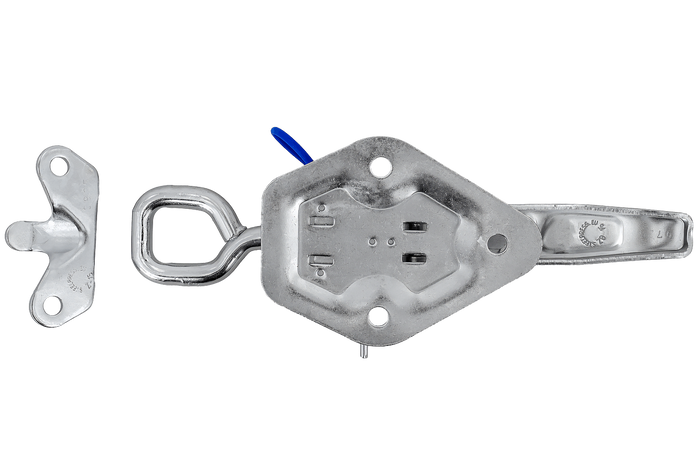 Gancio laterale con fissaggio STEELPRESS ZB-15A+Z-15, chiusura eccentrica completa del lato del rimorchio