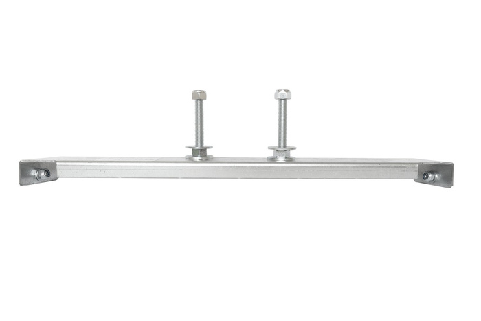 Staffa per il montaggio della ruota di scorta sul timone di un rimorchio UNITRAILER