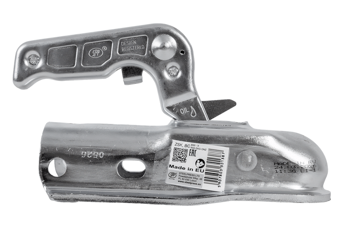 Gancio di traino a sfera STEELPRESS ZSK-1700D+Z2 per rimorchio da 1700 kg con timone tubolare da 35-50 mm