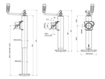 Set completo di sollevatore a manovella S.170033 + adattatore S.29317 SIMOL per ribaltamento/scarico rimorchio 1300kg