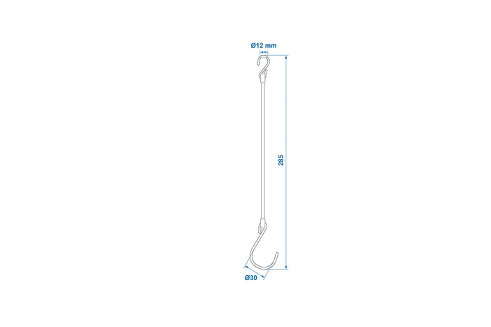 Set di quattro cavi di sicurezza con ganci ProPlus 342130S, lunghezza 285 mm