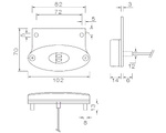 Luce di posizione a LED ASPÖCK FLATPOINT II, ​​arancione, universale, con supporto