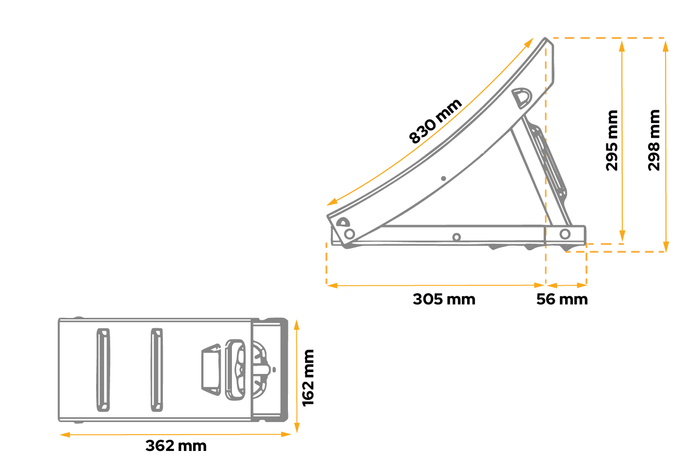 Bloccaruota AL-KO H: 298 mm UK 800 metallo, pieghevole 