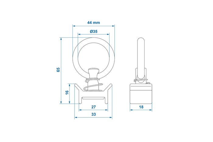 ProPlus 342164, dispositivo di fissaggio per carico su binario singolo per trasporto merci aereo.