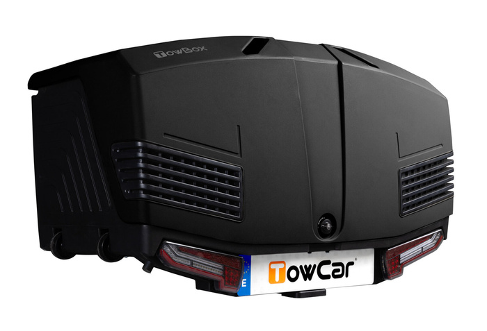 Towbox V3 Camper nero - box portabagagli da montare sul gancio di traino