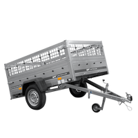 Rimorchio monoasse 200x125 UNITRAILER GARDEN 201 KIPP con sponde in rete