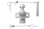 ProPlus 341216V01 gancio di traino a doppia funzione con sfera, 50 mm, portata 3500 kg