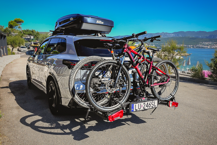 Portabici da gancio traino Inter Pack Spider 2E PRO per 2 biciclette elettriche