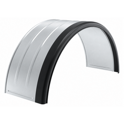Parafango doppio per rimorchio 15-16" DOMAR DK7120 passaruota 880/400mm in metallo con bordo in gomma