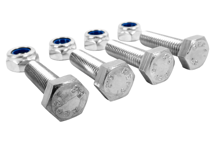 Set di 4 bulloni esagonali M8x30 e 4 dadi autobloccanti M8 MARCOPOL, classe di vite 5.8 DIN933