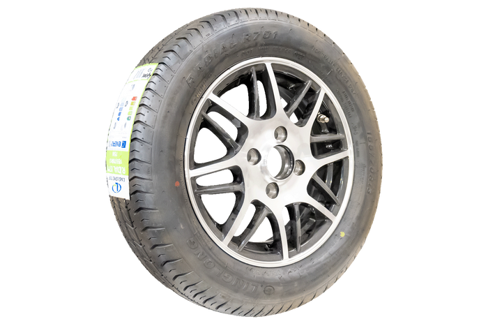 OUTLET Ruota per rimorchio LINGLONG TIRE 155/70 R13 75N CERCHIO IN ALLUMINIO UNITRAILER 4Jx13" 4x100 ET:30