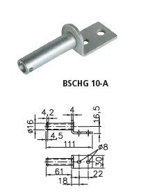 Cerniera laterale con maniglia WINTERHOFF BSCH 10-17-270+BSCHG 10-17-A montaggio laterale rimorchio completo