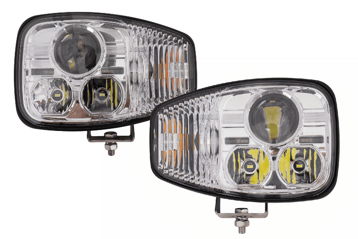 Fari a LED TT Technology TT.16610-L+TT.16610-P con 3 funzioni, 21 LED, 4450 lm, sinistro+destro, per JCB/Cat/Manitou/Volvo/Terex