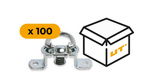 set 100x cavallotto per occhiello a molla ovale girevole ferro zincato gancio per telone copertura laterale h-19mm