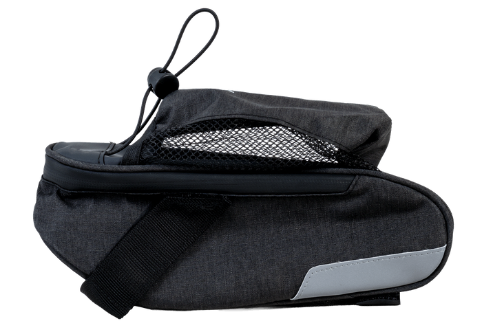 Borsa sottosella lunga per bicicletta PROFEX 82318 Lux nera con tasca portaborraccia