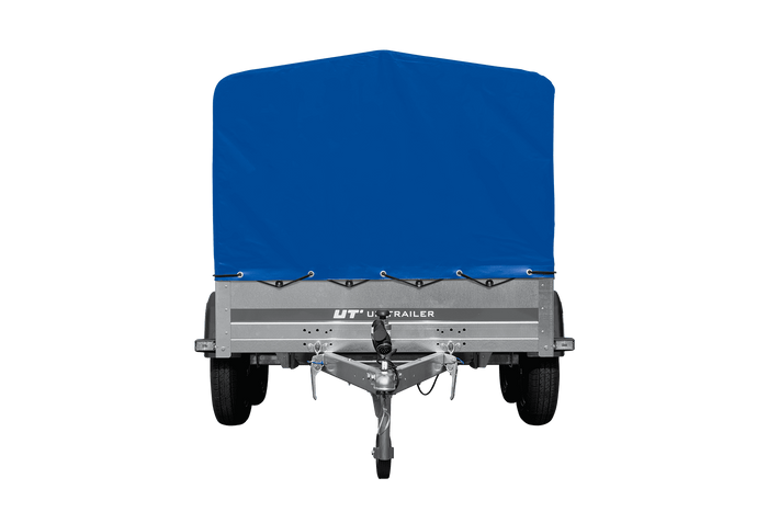 RIMORCHIO GARDEN TRAILER UNITRAILER 264/2 KIPP CON RUOTINO D'APPOGGIO, TELAIO H-800 E COPERTURA BLU