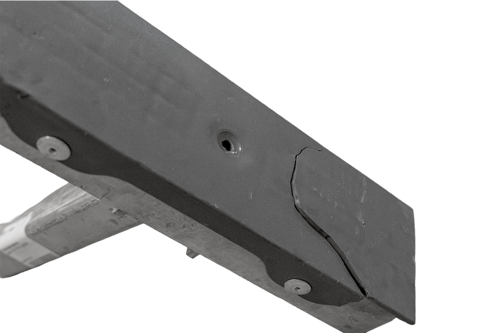 Supporto laterale piatto OUTLET UNITRAILER, lunghezza 30 cm, altezza 40 cm, per rimorchio per barca, GRIGIO