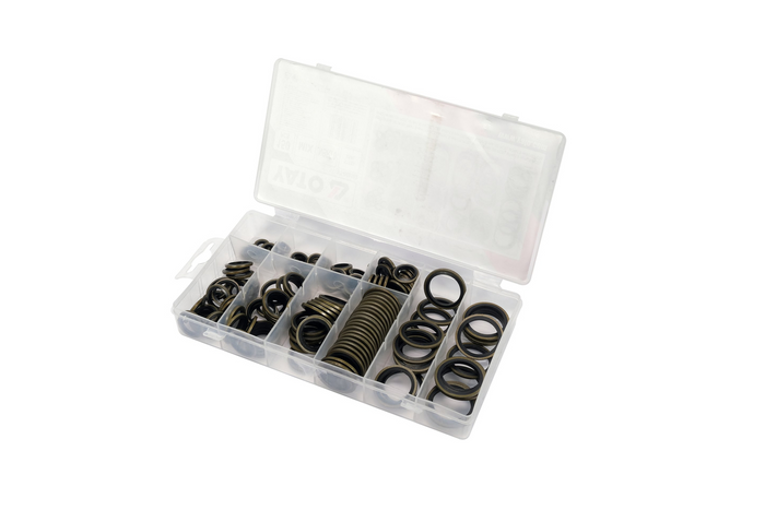 Set di rondelle in metallo-gomma YATO YT-068582, misure miste, 150 pezzi