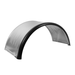Parafango doppio per rimorchio 15-16" DOMAR DK7115 passaruota 880/400mm in metallo con bordo in gomma