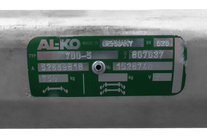 Assale AL-KO OPTIMA senza freni per rimorchio 750 kg 1285 mm 1620 mm 4x100