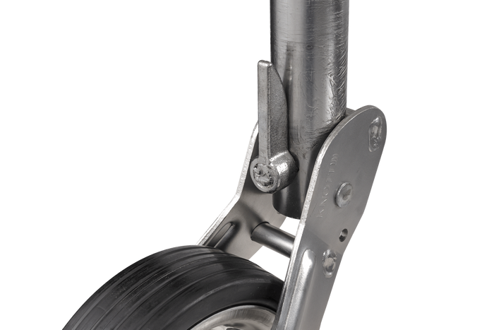 Ruota di spinta rinforzata KNOTT ATK60 con maniglia 350 kg 60 mm 785-1020 mm