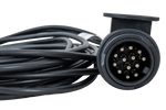 Impianto elettrico MANTES, cablaggio per carro attrezzi, 5 m, spina a 13 poli, 2 baionette a 5 poli