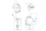 ProPlus 341213V01 gancio di traino a doppia funzione, 50 mm, portata massima 3500 kg