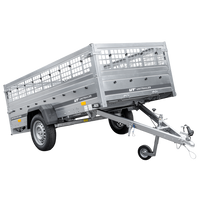 Rimorchio monoasse Garden Trailer 264 KIPP (NEW) con ruotino di appoggio e sovrasponde in rete