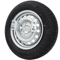 Ruota di scorta per rimorchio con staffa PNEUMATICO WANDA 155/70 R13 79N CERCHIO TRAILER TOP 4Jx13"H2 4x100 ET:30