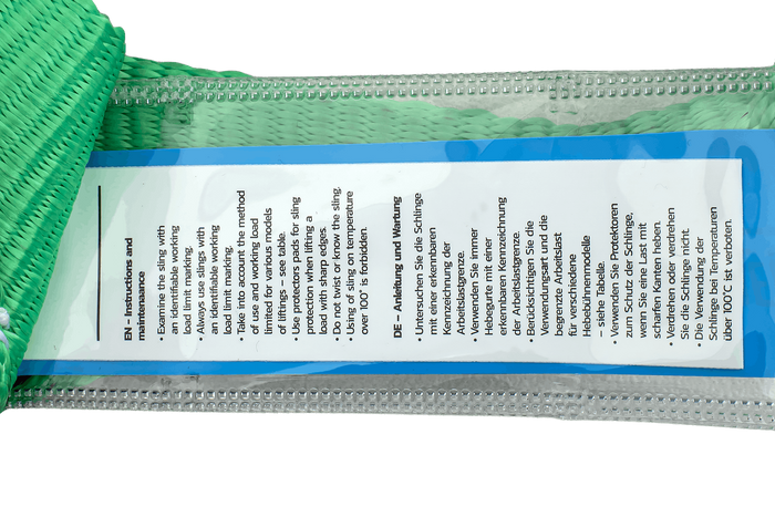 Cinghia per gru HEFFA 5m/60mm/2t con anelli