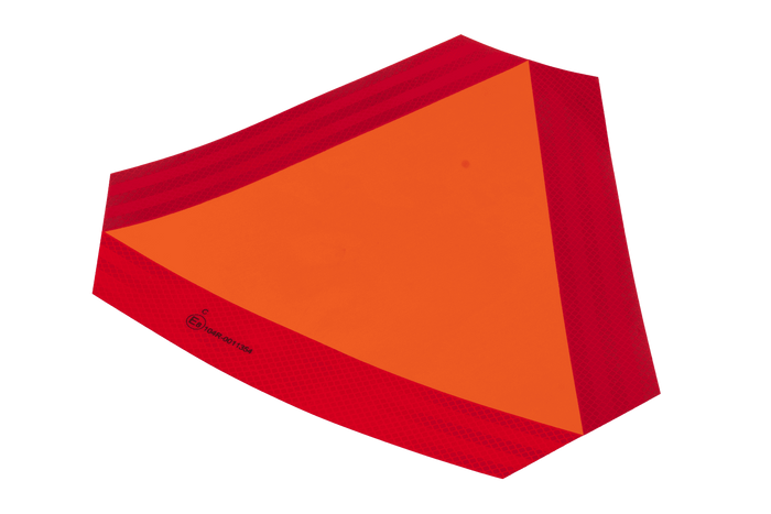 Adesivo riflettente HERMON, triangolo di emergenza a movimento lento, 300x120mm