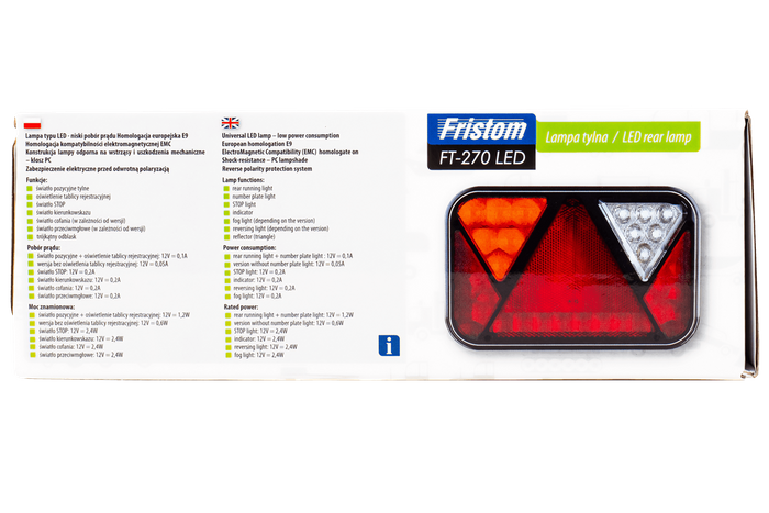 Fanale posteriore FRISTOM FT-270 LED CANBUS 6 funzioni destro