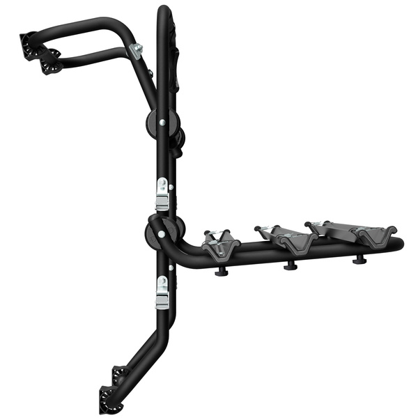 Padova 3 steel - portabici da portellone posteriore per 3 bici (nero)