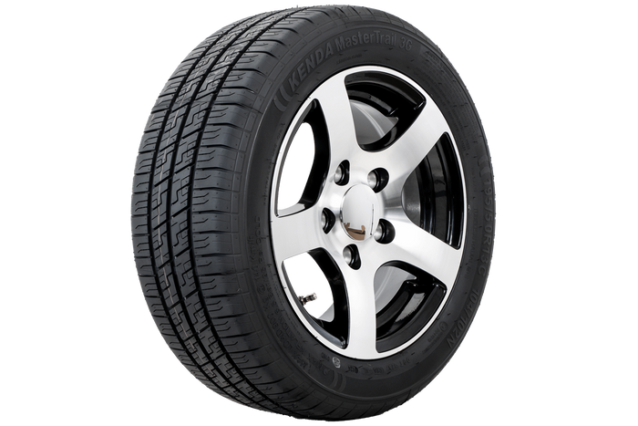 Ruota per rimorchio rinforzata PNEUMATICO KENDA 195/50 R13C 104/102N CERCHIO IN ALLUMINIO STARCO lucido 6Jx13"H2 5x112 ET:30