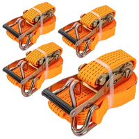 Set di quattro cinghie di trasporto UNITRAILER arancioni da 8 m/50 mm/5 t con tenditore